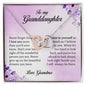 To My Granddaughter, Interlocking Heart Necklace