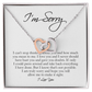 I'm Sorry Card, Interlocking Hearts Necklace