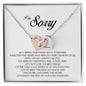 I'm Sorry Gift, Interlocking Heart Necklace