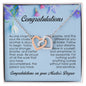 Congratulations on Your Master's Degree , Interlocking Heart Necklace