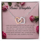 To My Bonus Daughter, Interlocking Heart Necklace