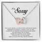 I'm Sorry Gift, Interlocking Heart Necklace