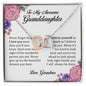 To My Awesome Granddaughter, Interlocking Heart Necklace