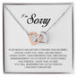 I'm Sorry Gift, Interlocking Heart Necklace