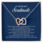 To My Soulmate, Interlocking Heart Necklace