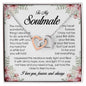 To My Soulmate, Interlocking Heart Necklace