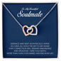 To My Soulmate, Interlocking Heart Necklace