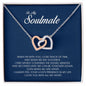 To My Soulmate, Interlocking Heart Necklace