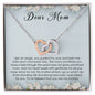 Dear Mom Gift, Interlocking Heart Necklace
