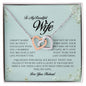To My Beautiful Wife, Interlocking Heart Necklace