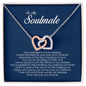 To My Soulmate, Interlocking Heart Necklace