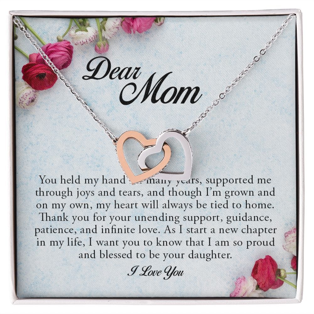 Dear Mom, Interlocking Hearts Necklace