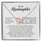 To My Stepdaughter Gift, Interlocking Heart Necklace