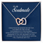To My Soulmate, Interlocking Heart Necklace