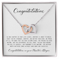 Master's Degree Gift for Her, Interlocking Hearts Necklace