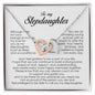 To My Stepdaughter Gift, Interlocking Heart Necklace