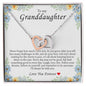 To My Granddaughter, Interlocking Heart Necklace