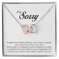 I'm Sorry Gift, Interlocking Heart Necklace