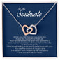 To My Soulmate, Interlocking Heart Necklace