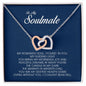 To My Soulmate, Interlocking Heart Necklace