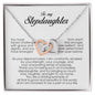To My Stepdaughter Gift, Interlocking Heart Necklace