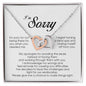 I'm Sorry Gift, Interlocking Heart Necklace
