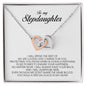 To My Stepdaughter Gift, Interlocking Heart Necklace