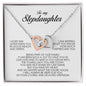 To My Stepdaughter Gift, Interlocking Heart Necklace