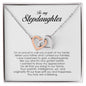 To My Stepdaughter Gift, Interlocking Heart Necklace