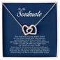To My Soulmate, Interlocking Heart Necklace