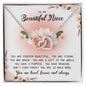 To My Beautiful Niece, Interlocking Heart Necklace