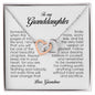 To My Granddaughter, Interlocking Heart Necklace