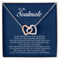 To My Soulmate, Interlocking Heart Necklace