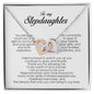 To My Stepdaughter Gift, Interlocking Heart Necklace