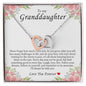 To My Granddaughter, Interlocking Heart Necklace
