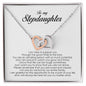 To My Stepdaughter Gift, Interlocking Heart Necklace