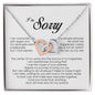 I'm Sorry Gift, Interlocking Heart Necklace