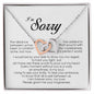 I'm Sorry Gift, Interlocking Heart Necklace