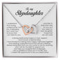 To My Stepdaughter Gift, Interlocking Heart Necklace