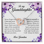To My Granddaughter, Interlocking Heart Necklace