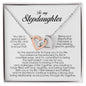 To My Stepdaughter Gift, Interlocking Heart Necklace
