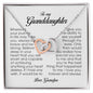 Granddaughter Gift, Interlocking Heart Necklace, Gift from Grandpa