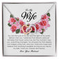 To My Wife , Interlocking Heart Necklace