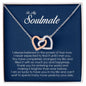To My Soulmate, Interlocking Heart Necklace