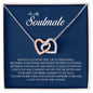 To My Soulmate, Interlocking Heart Necklace