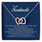 To My Soulmate, Interlocking Heart Necklace
