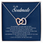 To My Soulmate, Interlocking Heart Necklace