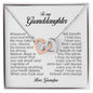 Granddaughter Gift, Interlocking Heart Necklace, Gift from Grandpa