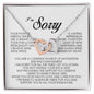 I'm Sorry Gift, Interlocking Heart Necklace