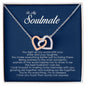 To My Soulmate, Interlocking Heart Necklace